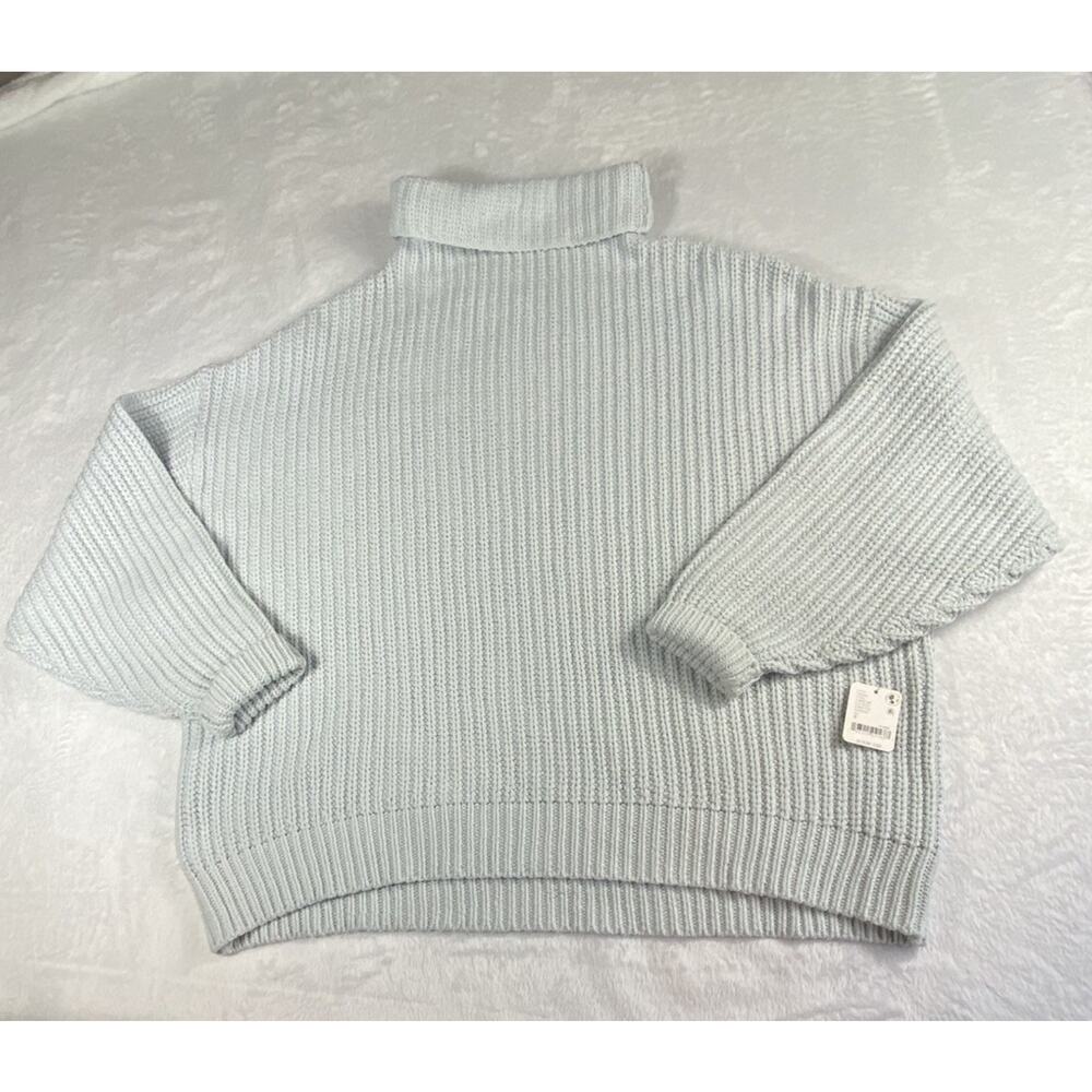 Free People NWTS Very Oversized Women’s S-XL Light Blue Lagenlook Minimalist - Picture 2 of 10
